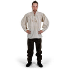 Product image Medieval Stand-Up Collar Lace-Up Shirt Friedrich natural