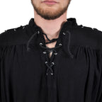Product image Medieval Lace-Up Shirt with Eyelets Adrian black