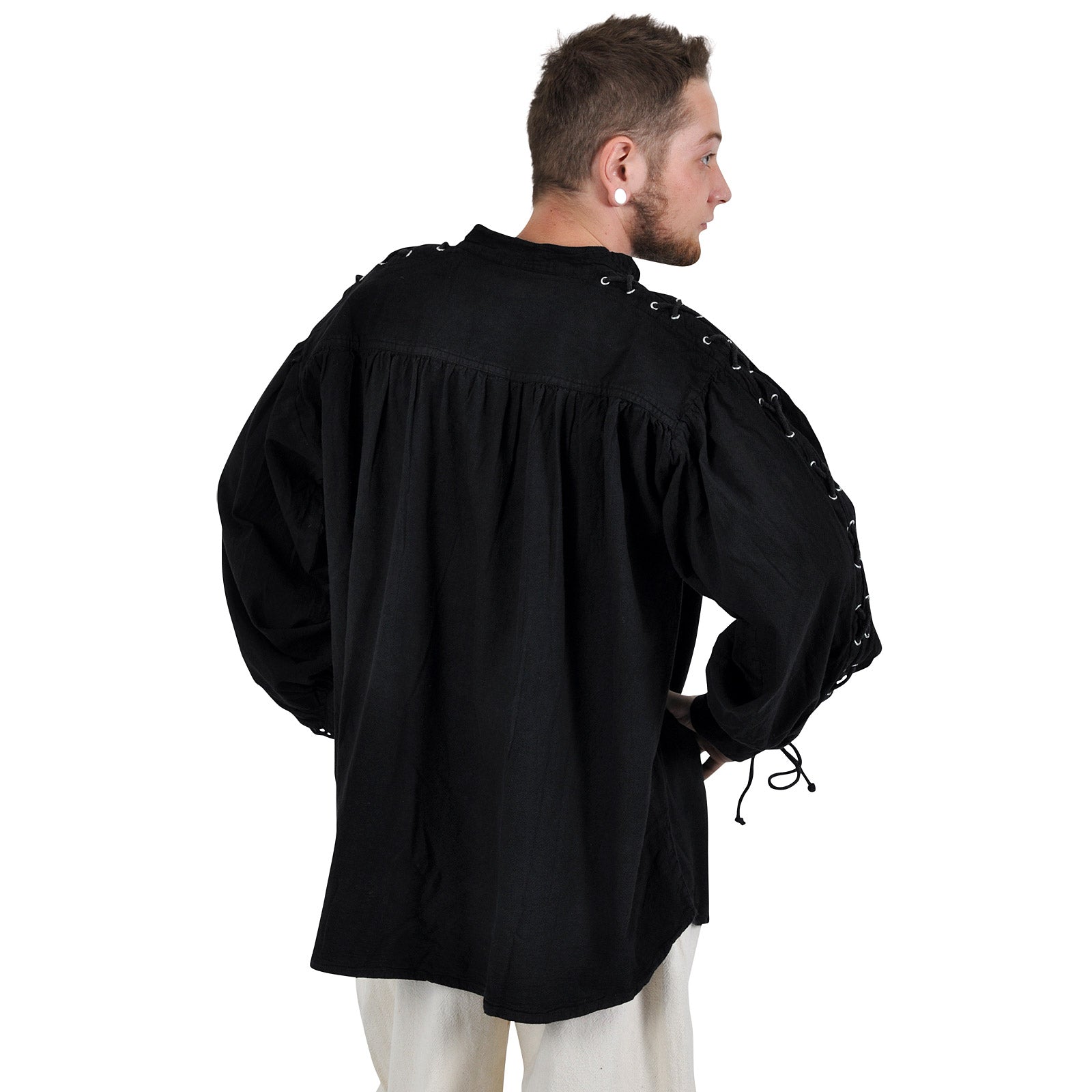 Product image Medieval Lace-Up Shirt with Eyelets Adrian black