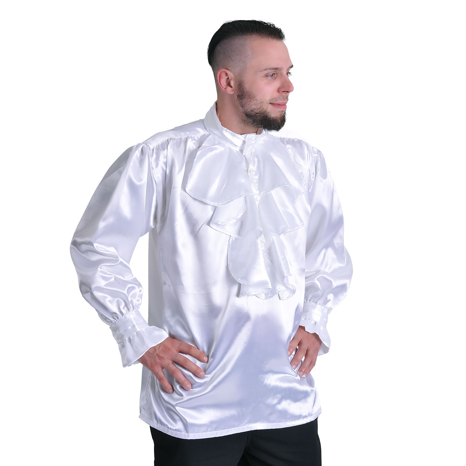Product image Satin Shirt with Ruffles White