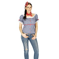 Product image Wiesn blouse, plaid with lace
