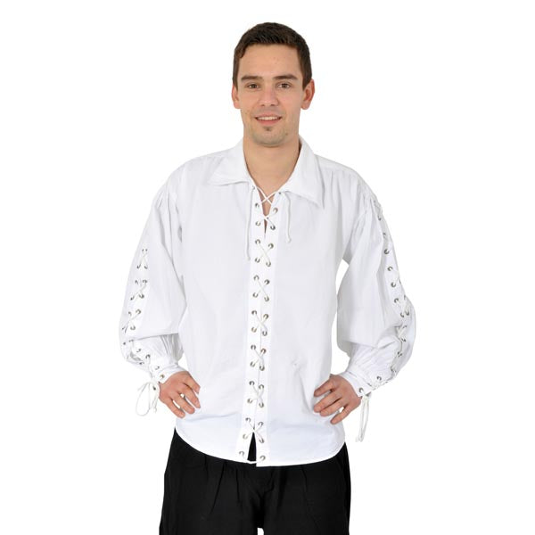 Product image Pirate shirt with lacing throughout white