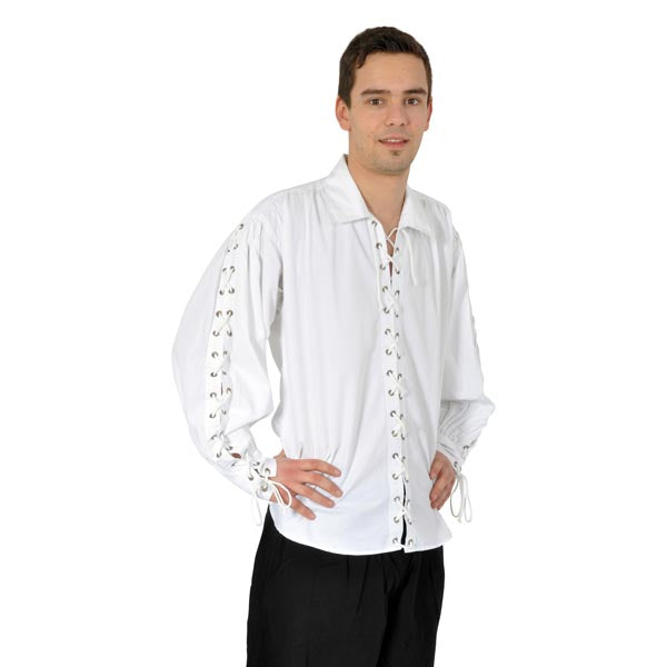 Product image Pirate shirt with lacing throughout white
