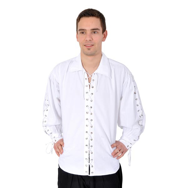 Product image Pirate shirt with lacing throughout white