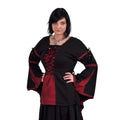 Product image Medieval Blouse in Linen Look Black-Red