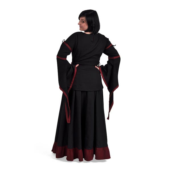 Product image Medieval Blouse in Linen Look Black-Red