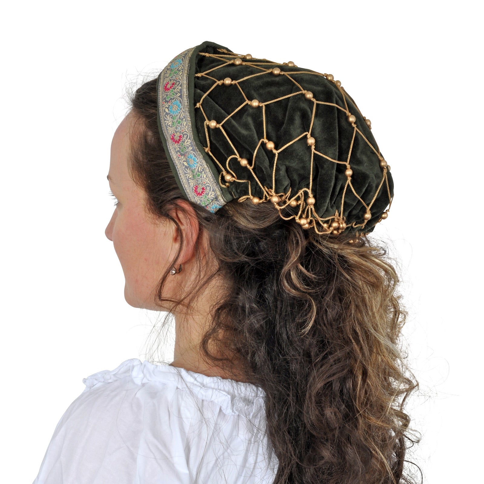 Product image Medieval Hood with Border - Green