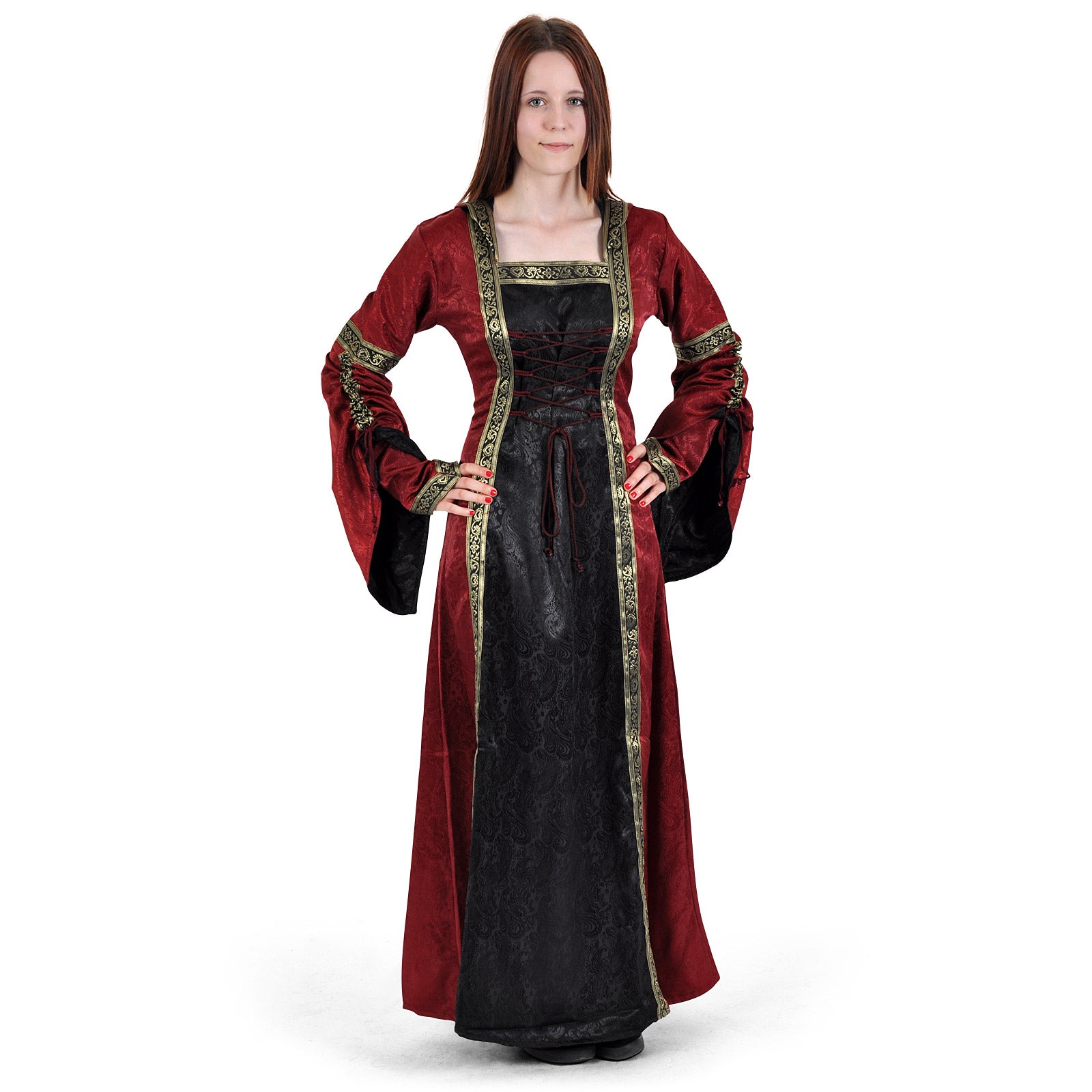 Product image Medieval dress Iris bordeaux-black