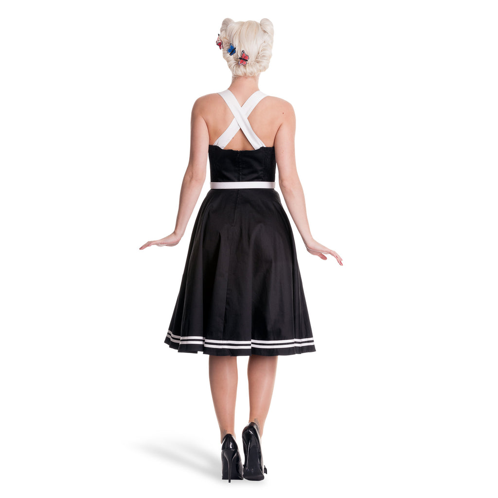 Product image Rockabilly Dress Siren with Belt Black