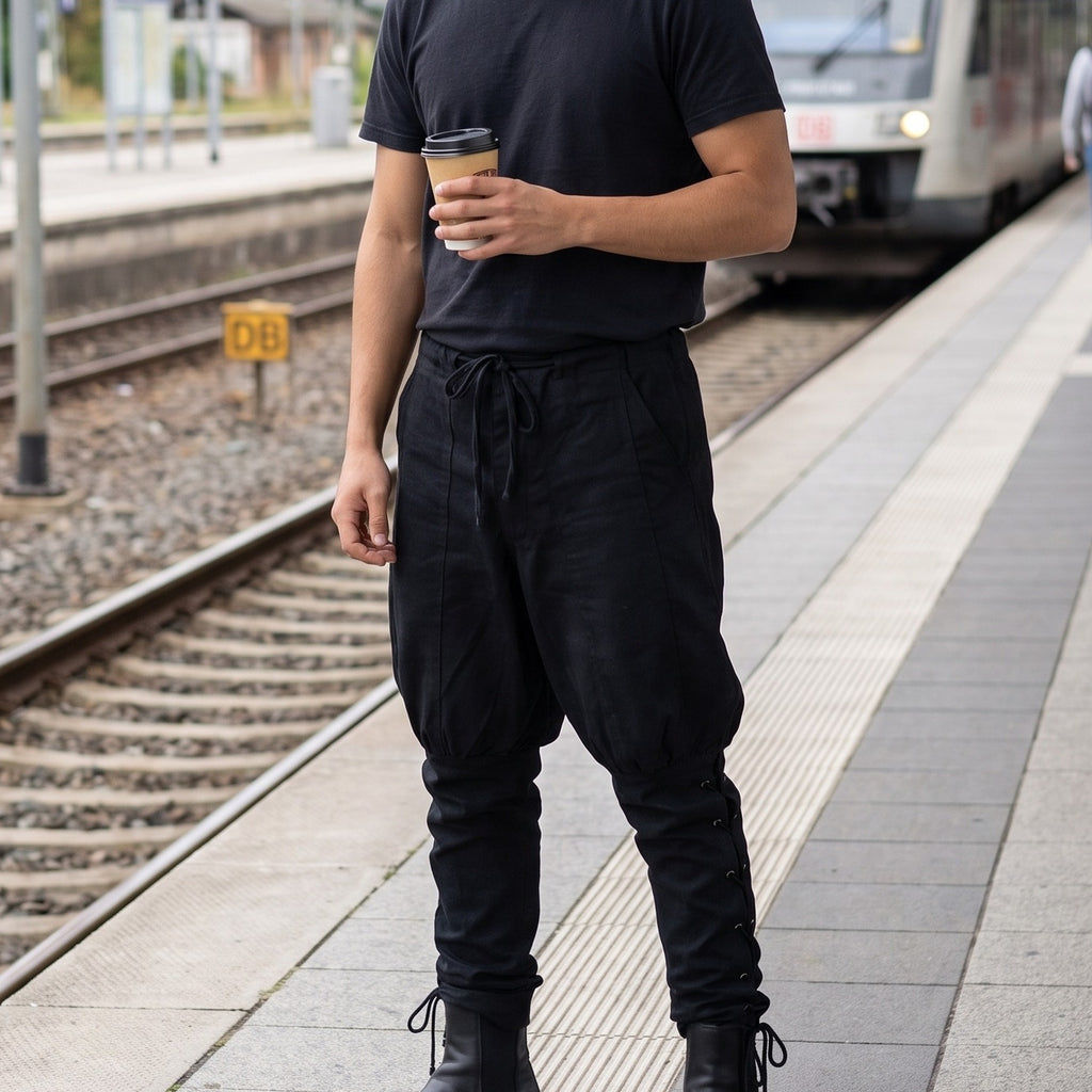 Product image Bertram Men's Trousers with Lower Leg Lacing black