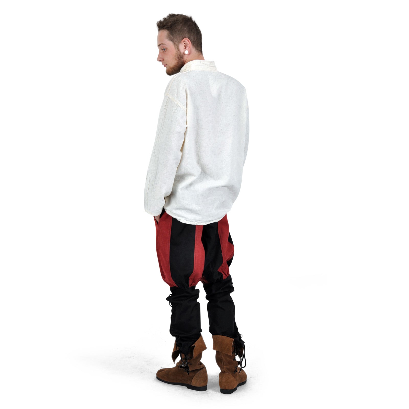 Product image Trousers Bertram Men with lower leg lacing black-red