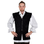 Product image Velvet Doublet with Stand-Up Collar Black