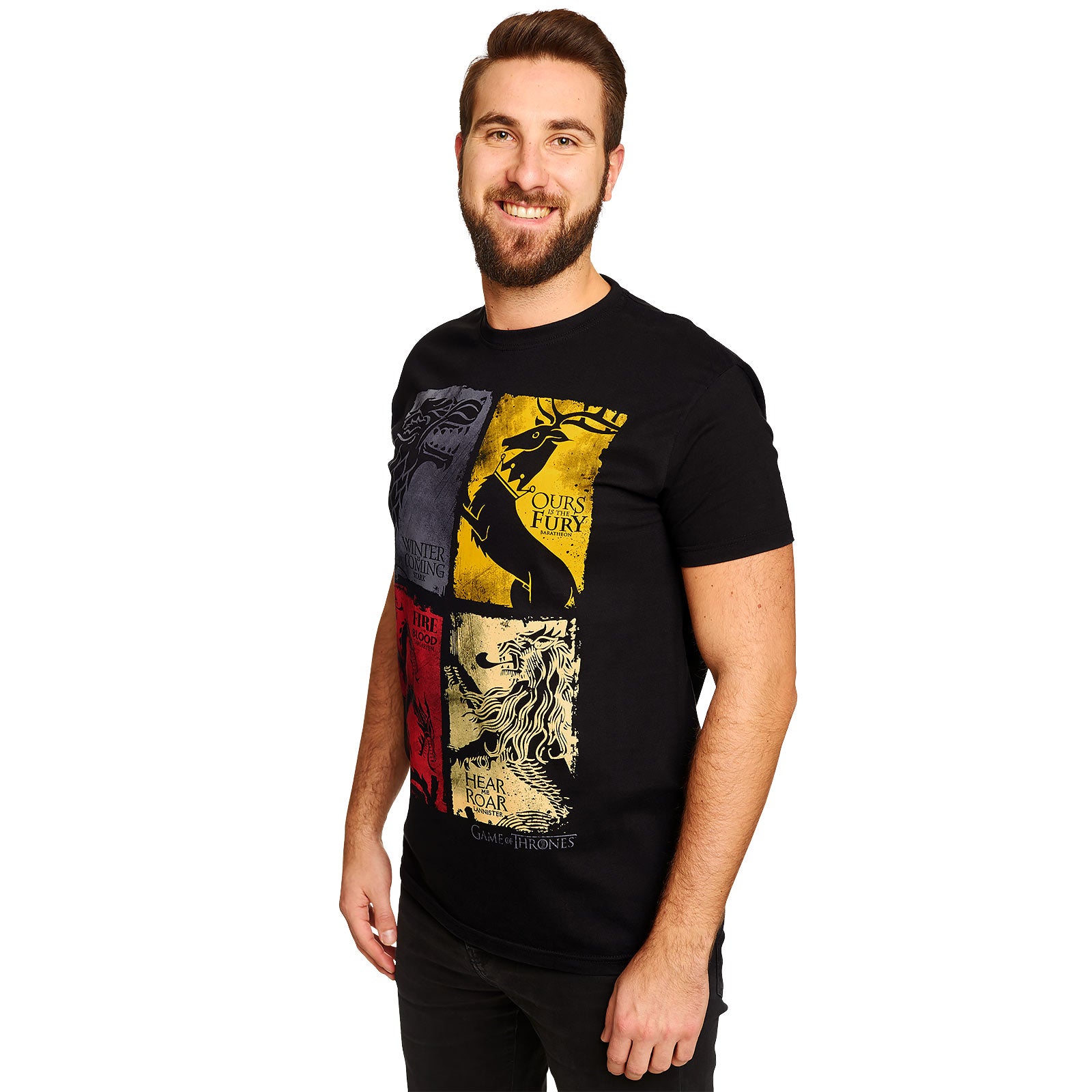 Product image Game of Thrones - Coat of Arms Distressed T-Shirt Black