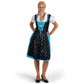 Product image Edelweiss Dirndl - Brown/Turquoise Traditional Dress with Blouse Insert