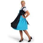 Product image Edelweiss Dirndl - Brown/Turquoise Traditional Dress with Blouse Insert