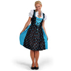 Product image Edelweiss Dirndl - Brown/Turquoise Traditional Dress with Blouse Insert