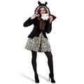 Product image Leopard coat with scarf women's costume