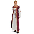 Product image Medieval Dress Applonia with detachable sleeves natural-bordeaux