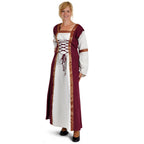 Product image Medieval Dress Applonia with detachable sleeves natural-bordeaux