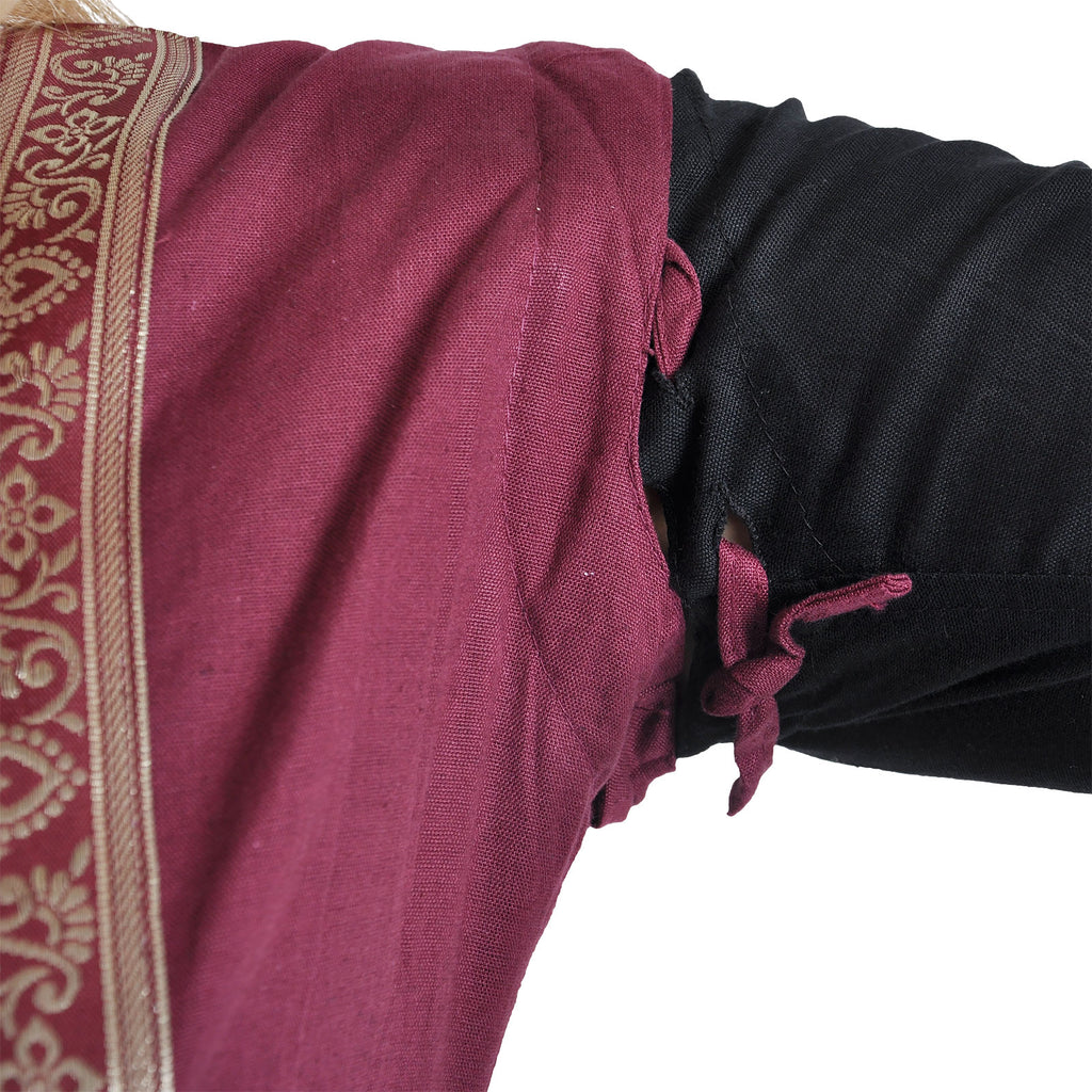 Product image Medieval Dress Applonia with detachable sleeves black-bordeaux