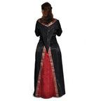 Product image Medieval Dress Otilia with Pointed Hood Black-Bordeaux