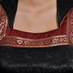 Product image Medieval Dress Otilia with Pointed Hood Black-Bordeaux