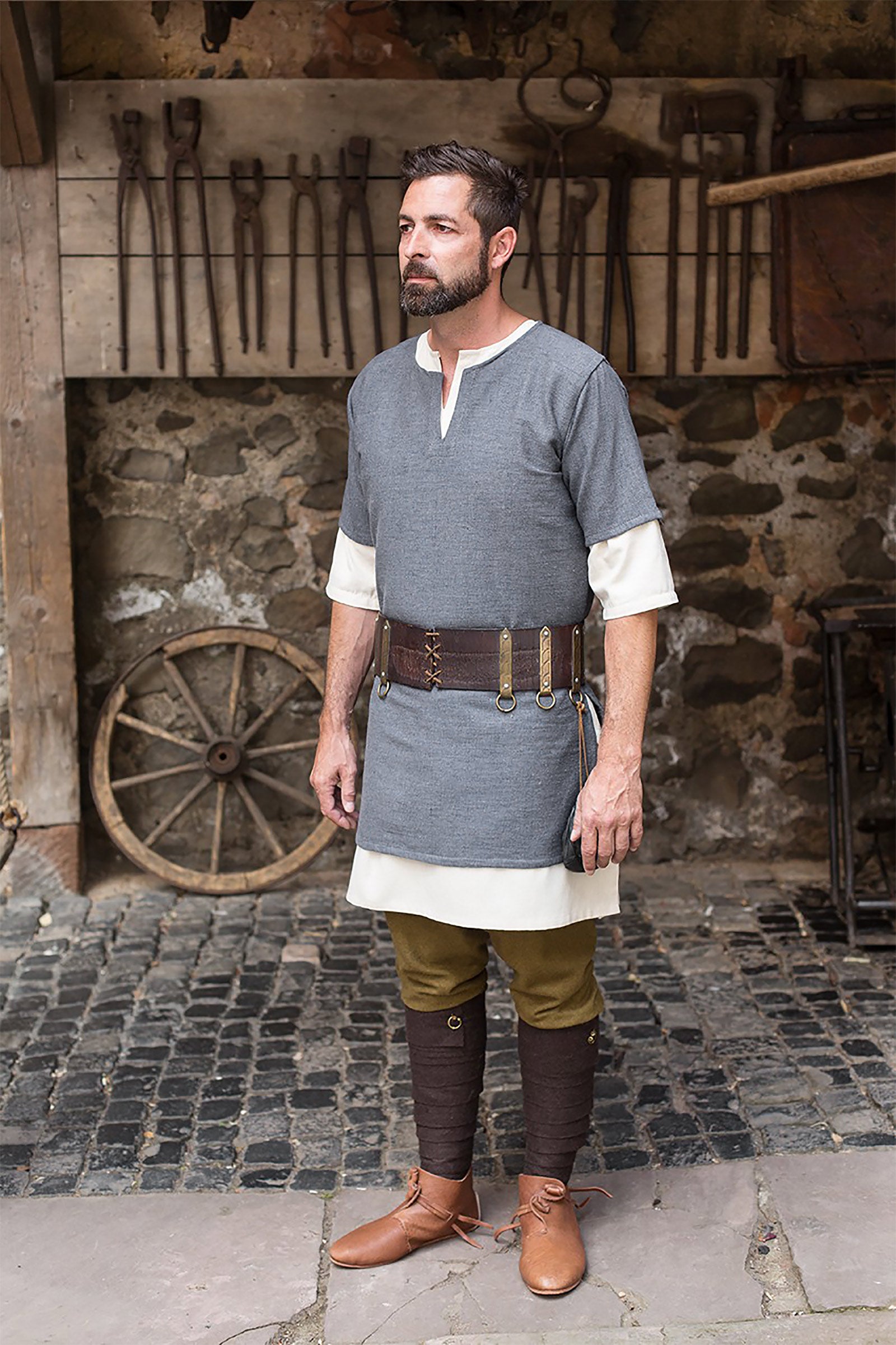 Product image Medieval Short Sleeve Tunic Aegir Grey