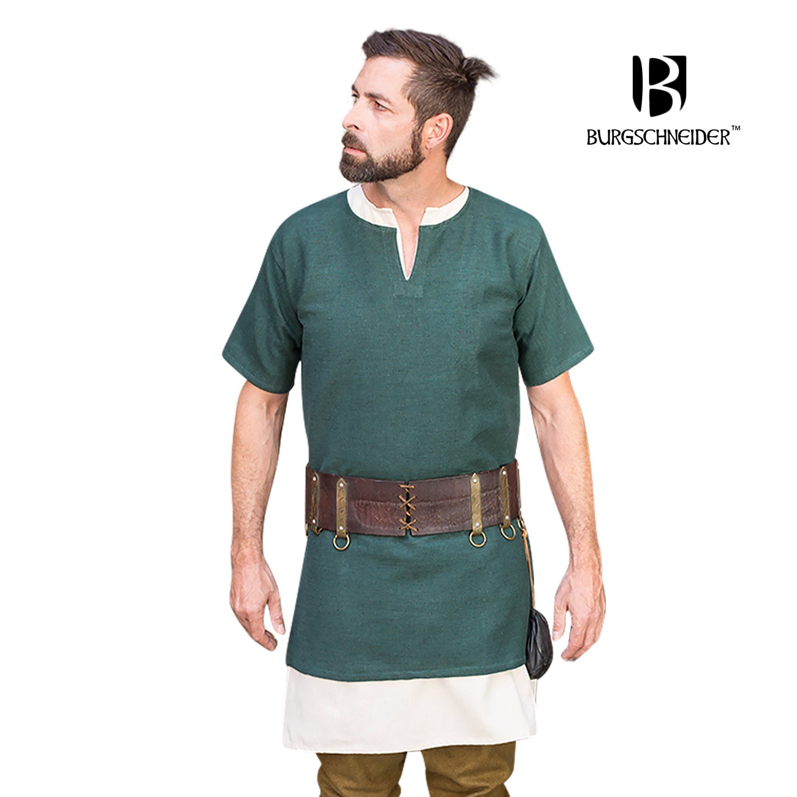 Product image Medieval Short Sleeve Tunic Aegir Green