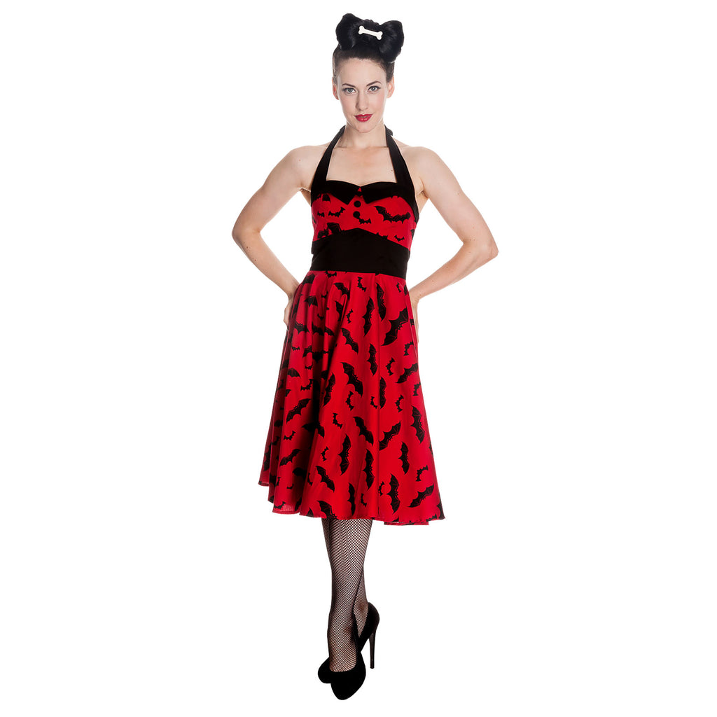 Product image Rockabilly Dress Bat red-black