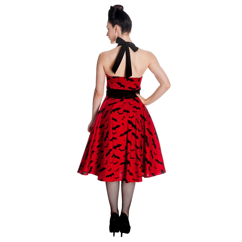 Product image Rockabilly Dress Bat red-black