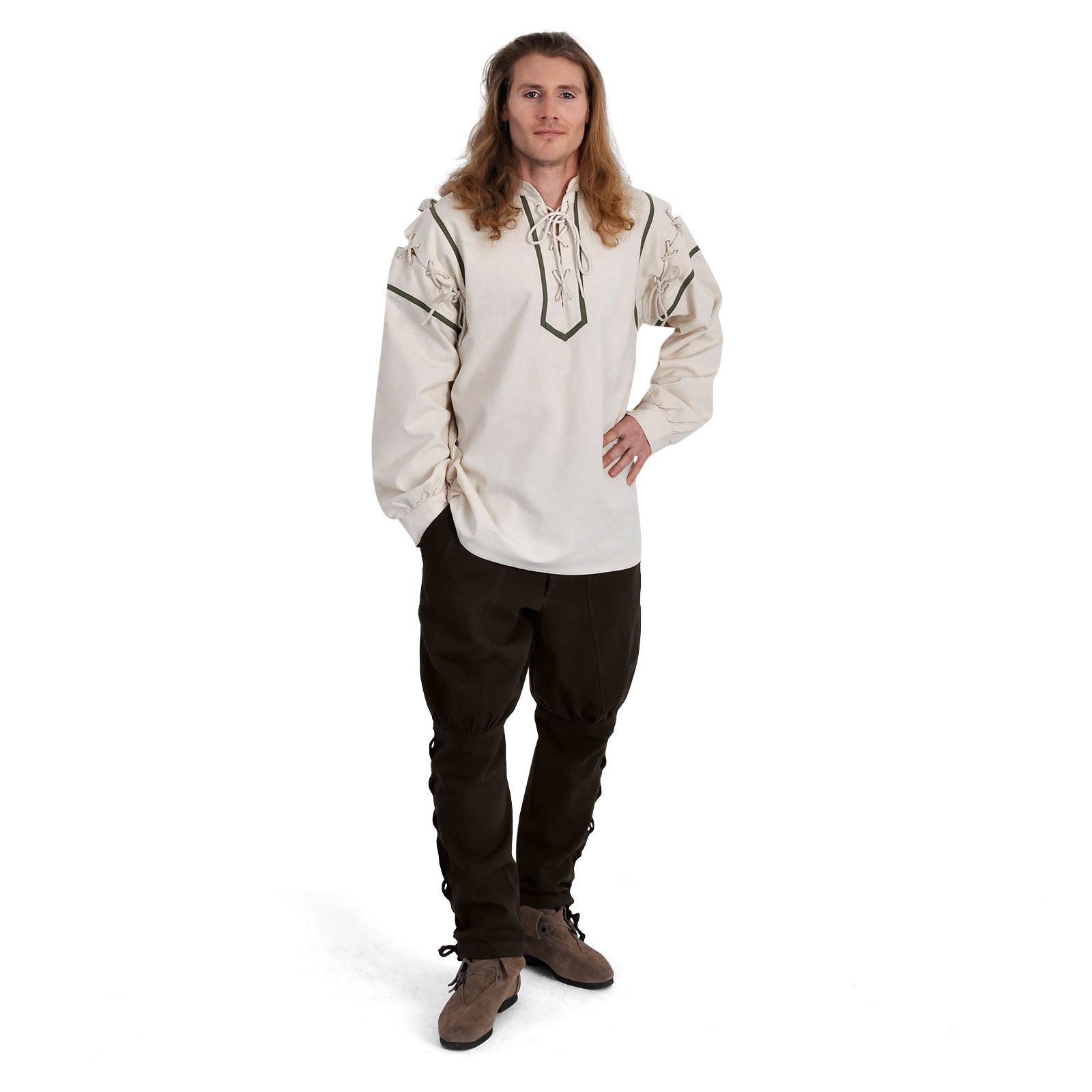Product image Bertram Men's Trousers with Lower Leg Lacing Brown