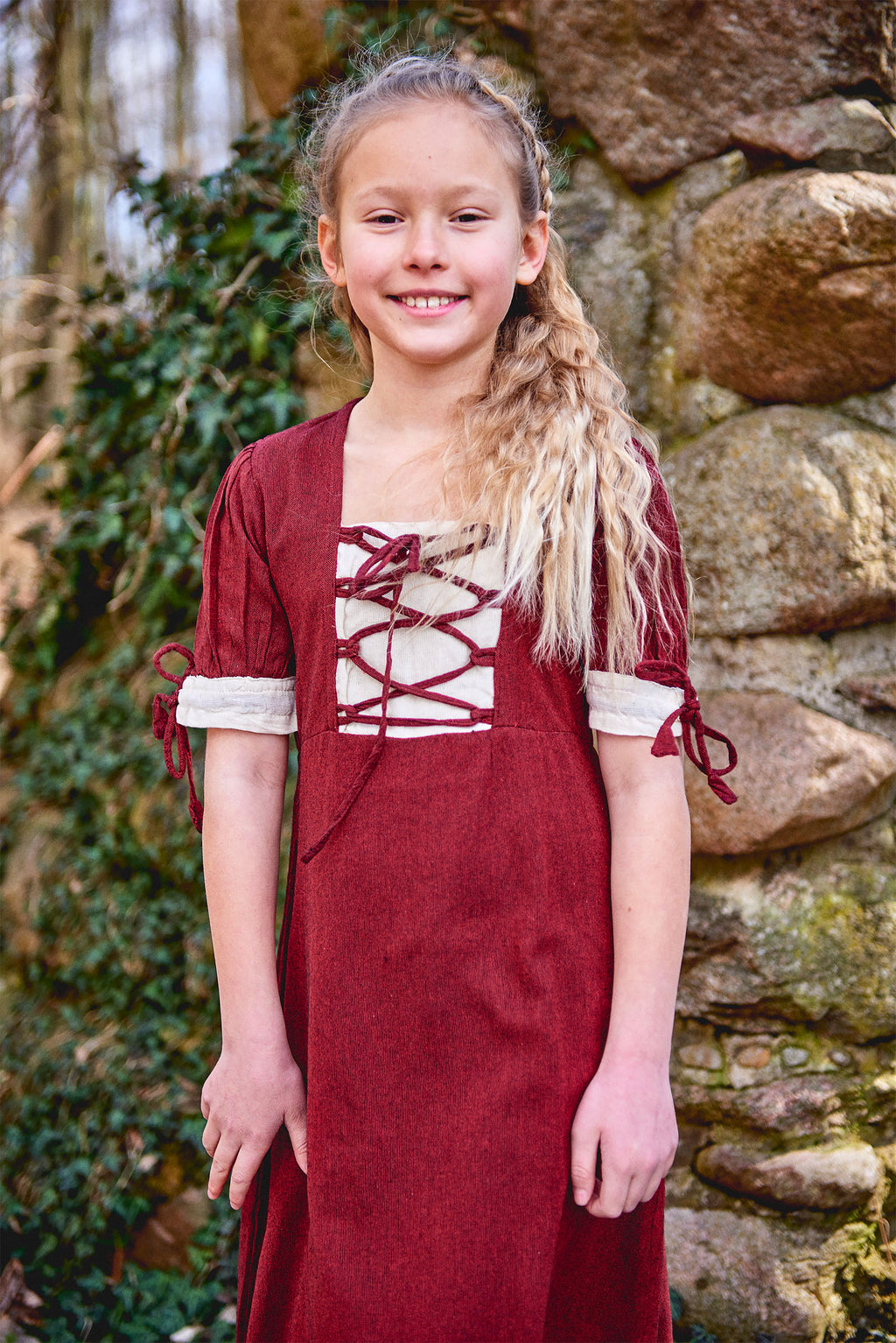 Product image Medieval Summer Dress Children red beige