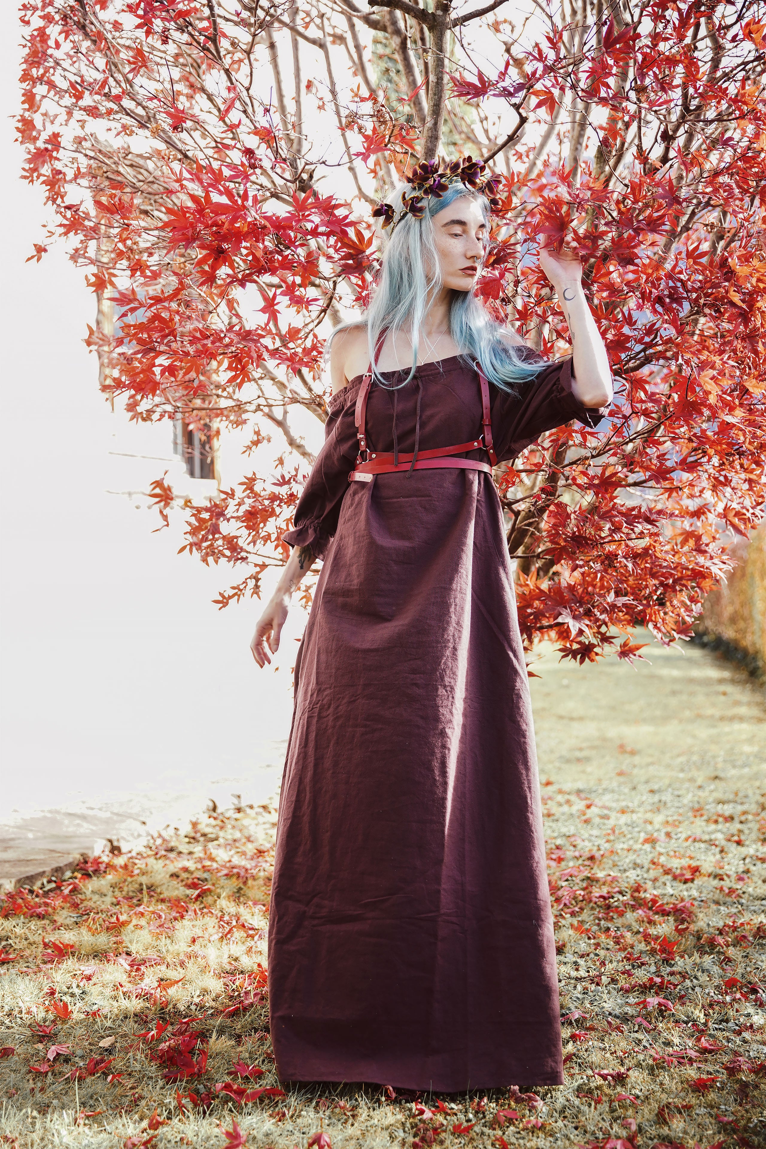 Product image Medieval Short Sleeve Dress Brown