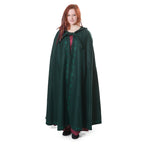Product image Medieval Cloak with Hood and Embroidery Green