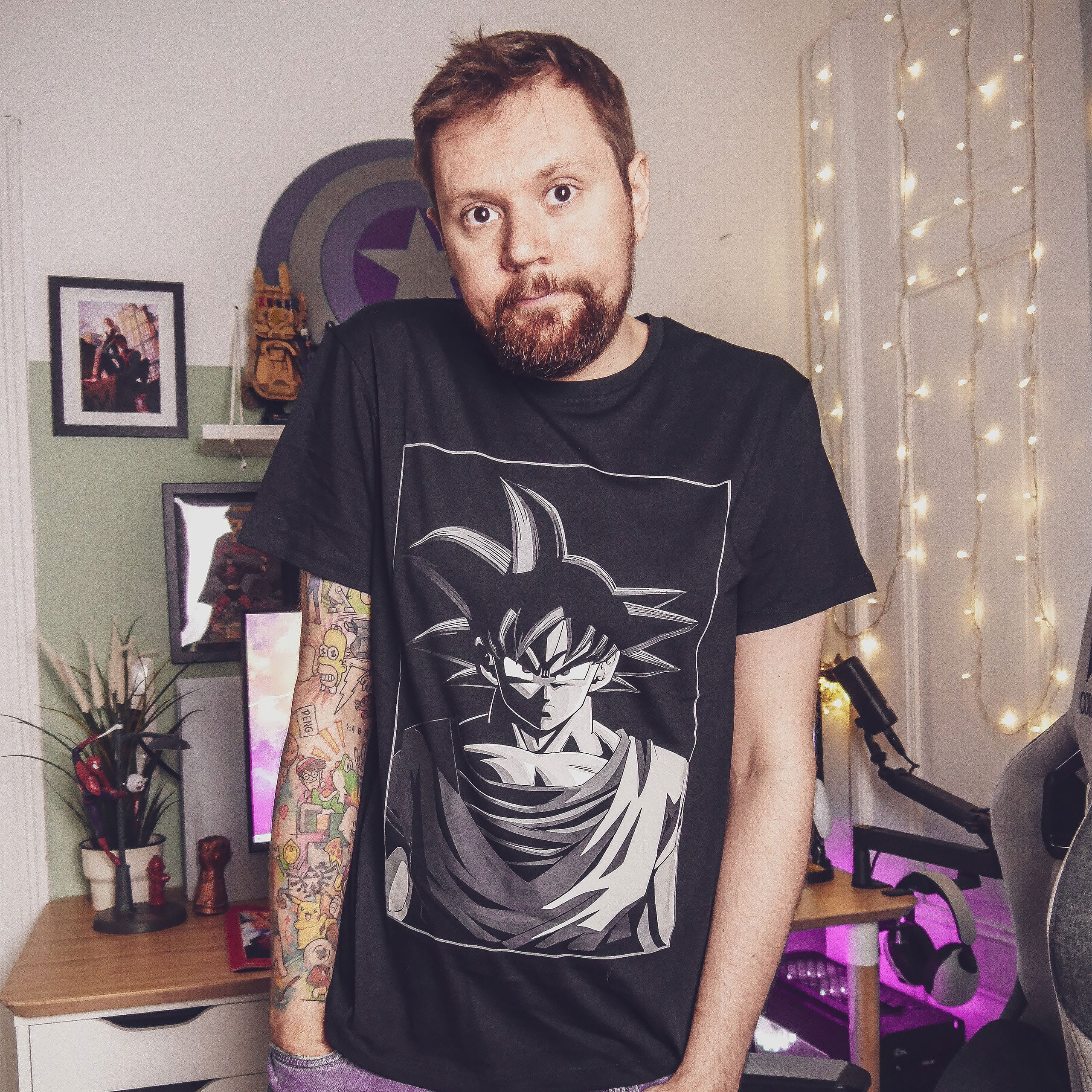 Product image Dragon Ball - Goku Manga Face T-Shirt Black