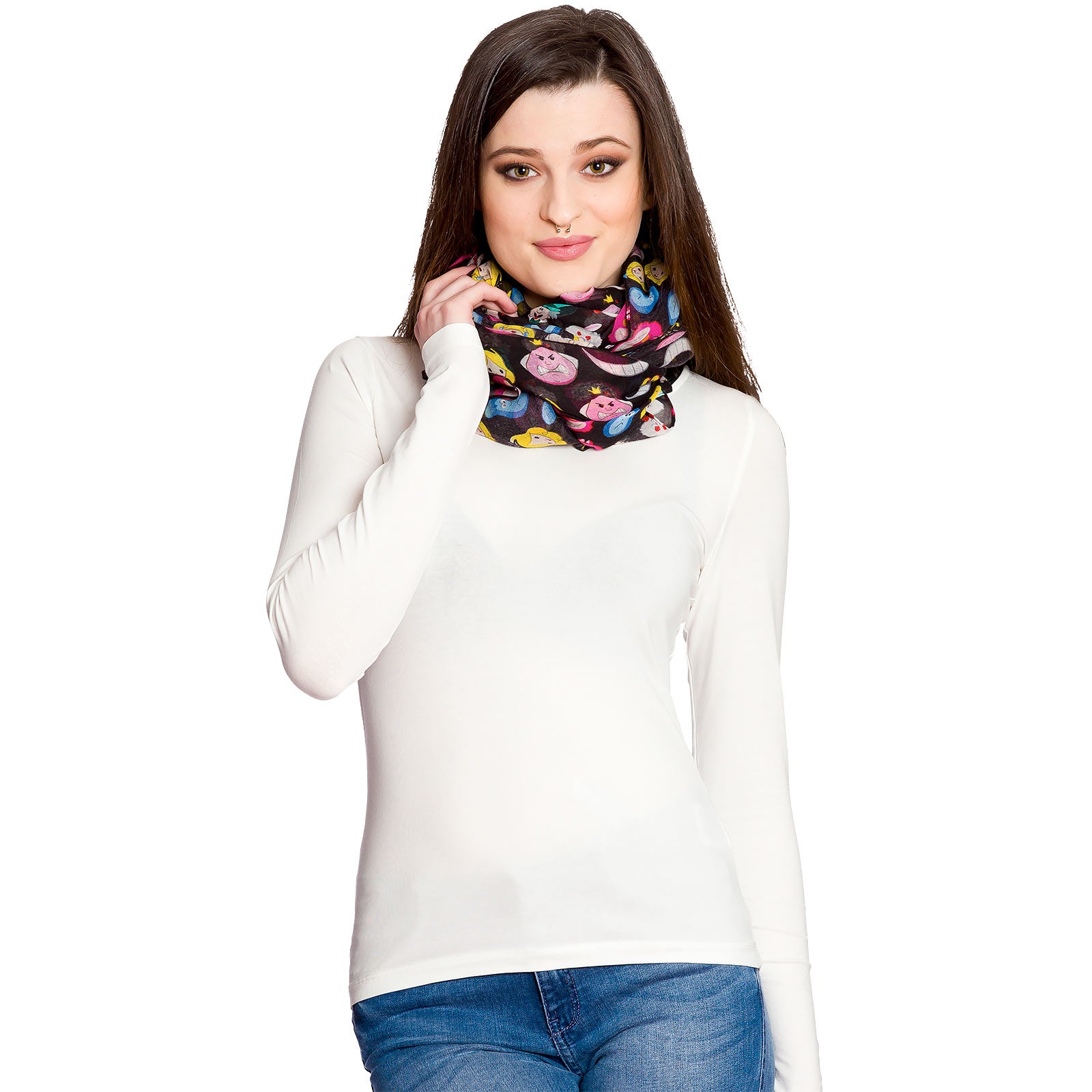 Product image Alice in Wonderland - Faces Scarf black