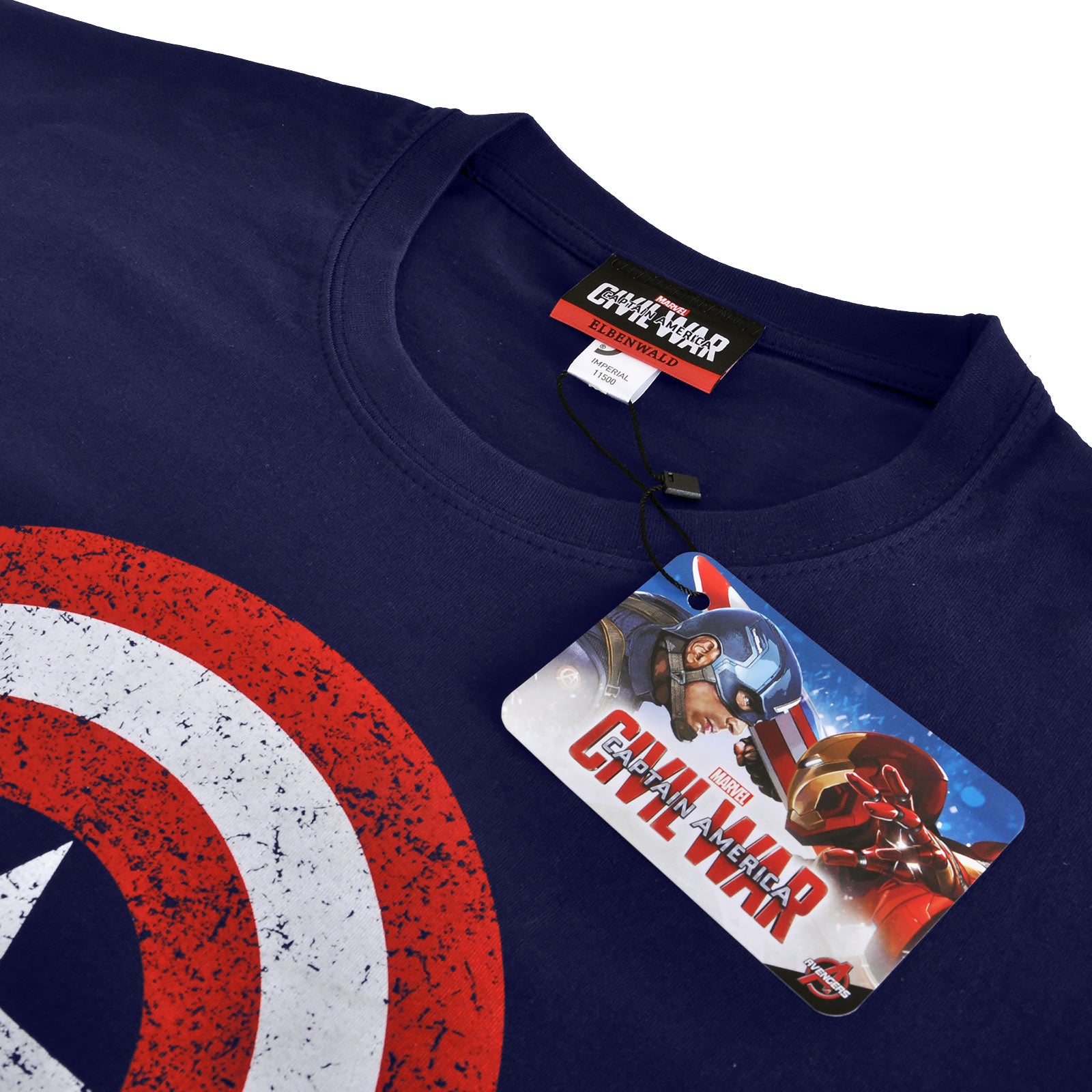 Product image Captain America - Distressed Shield Logo T-Shirt Blue