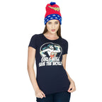 Product image Wonder Woman - Girls Will Save The World Girlie Shirt Blue