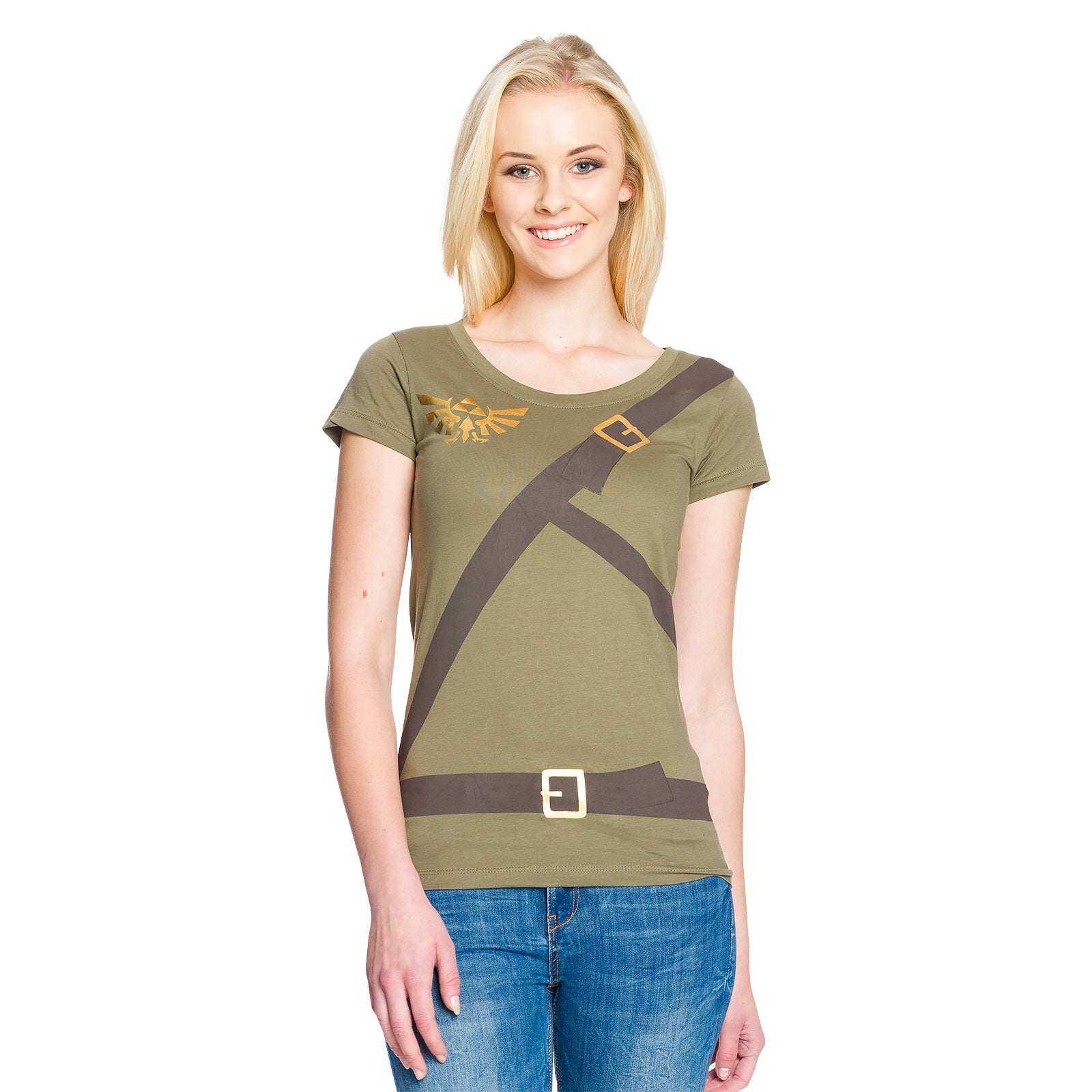 Product image Zelda - Link Cosplay Girlie Shirt Olive