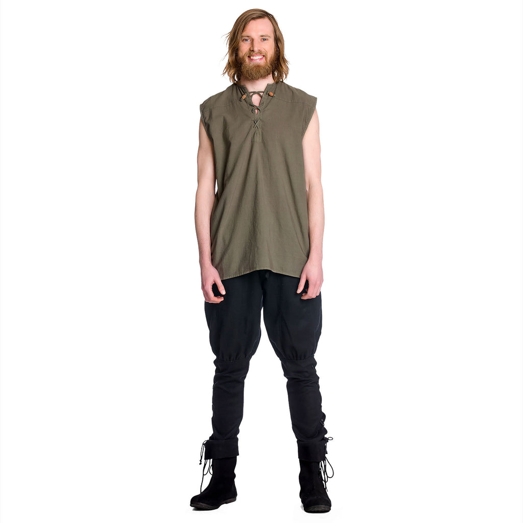 Product image Medieval lace-up shirt sleeveless olive