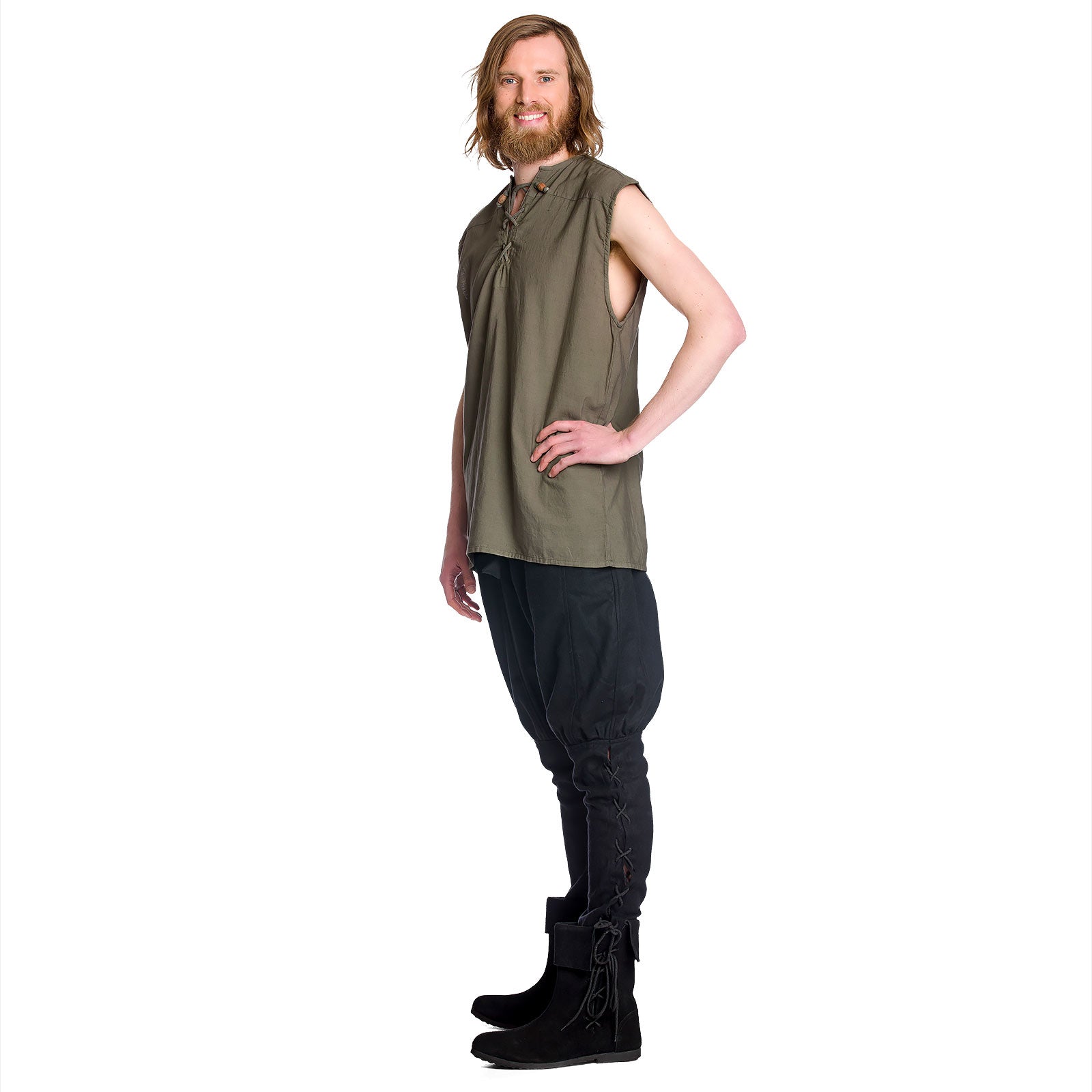 Product image Medieval lace-up shirt sleeveless olive