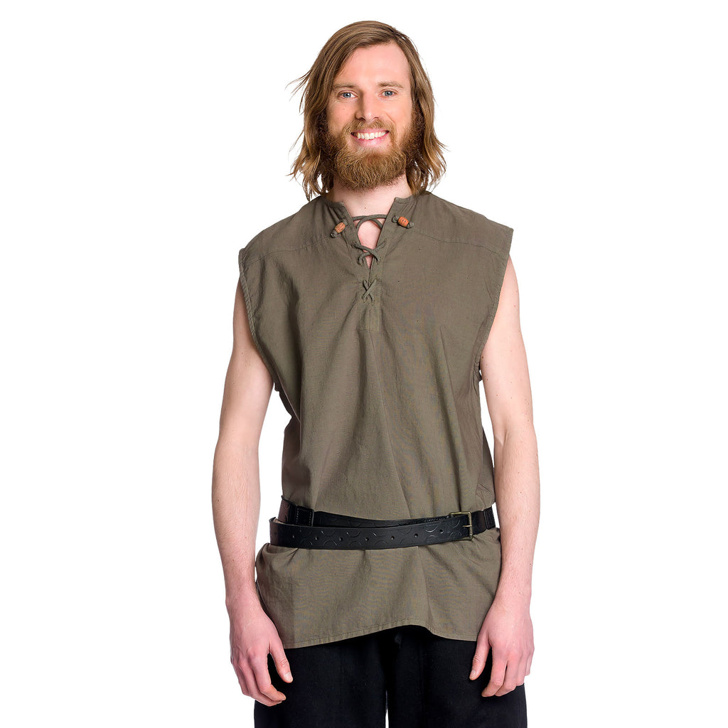 Product image Medieval lace-up shirt sleeveless olive
