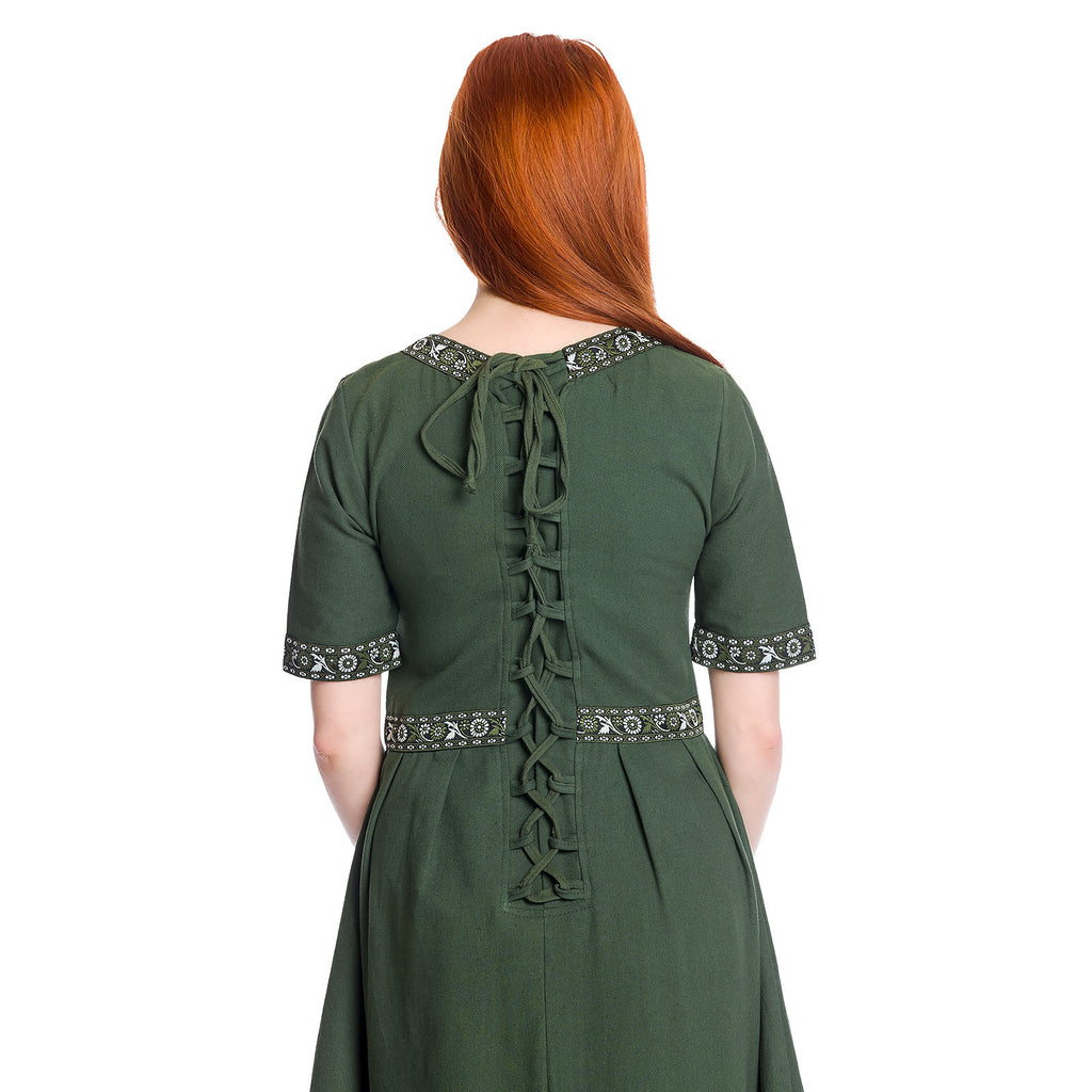 Product image Medieval dress Ennlin with short sleeves green