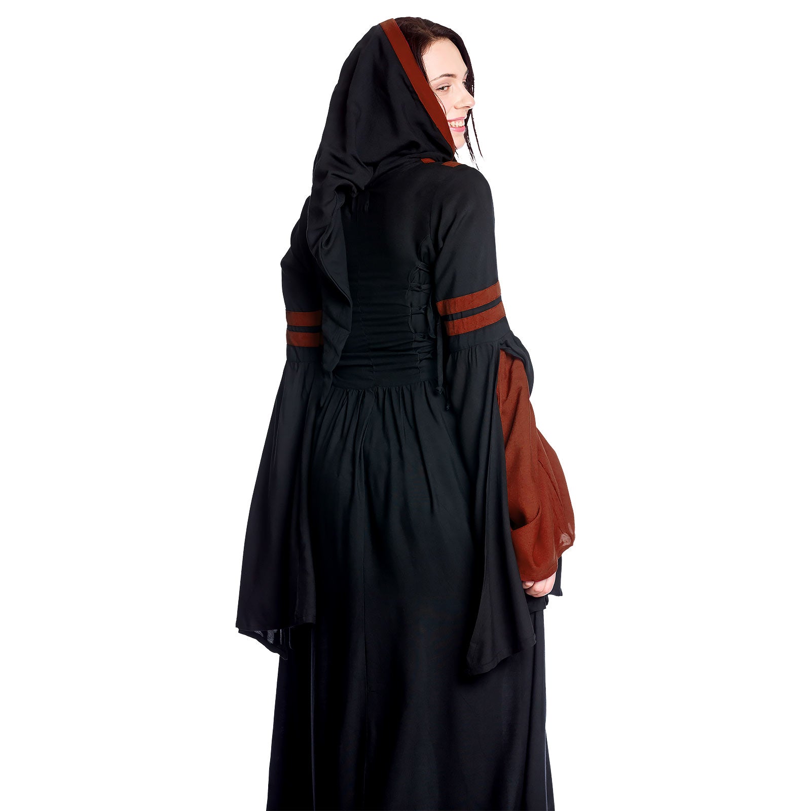 Product image Medieval Hooded Dress Isolde Black-Red