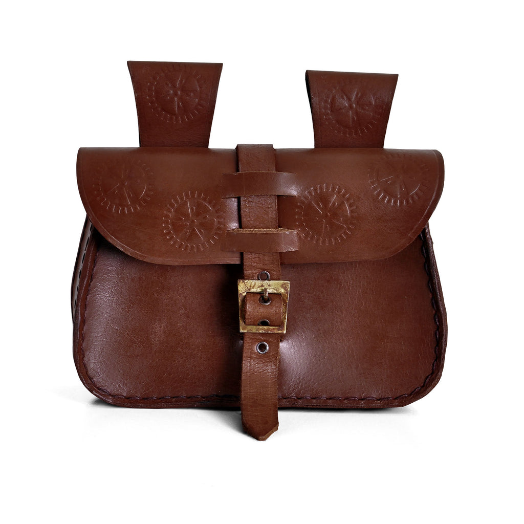 Product image Medieval Belt Pouch with Embossing Brown