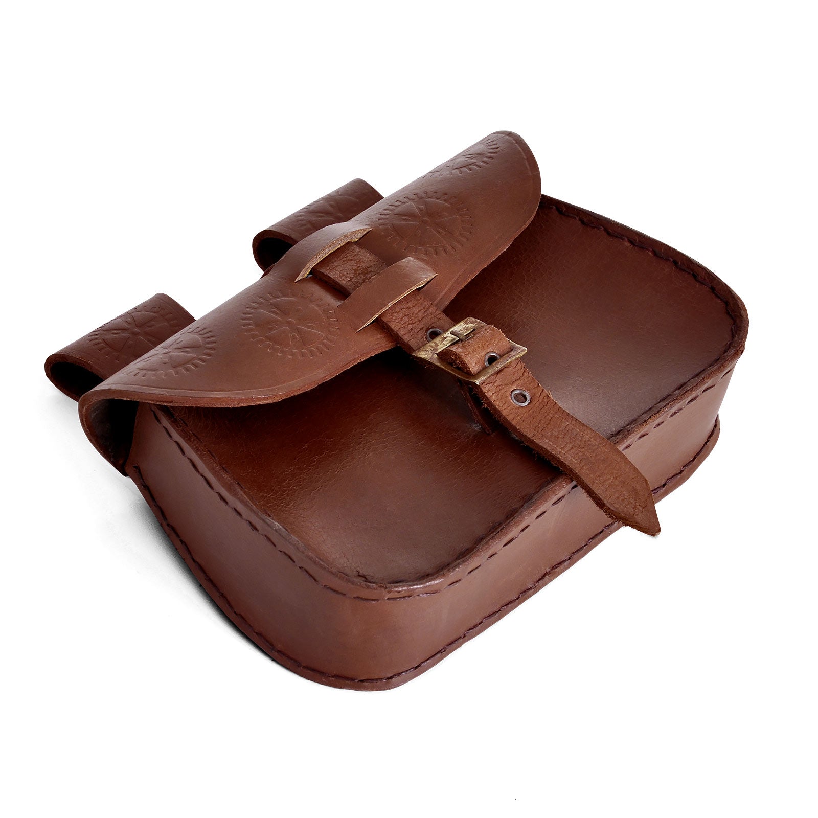 Product image Medieval Belt Pouch with Embossing Brown