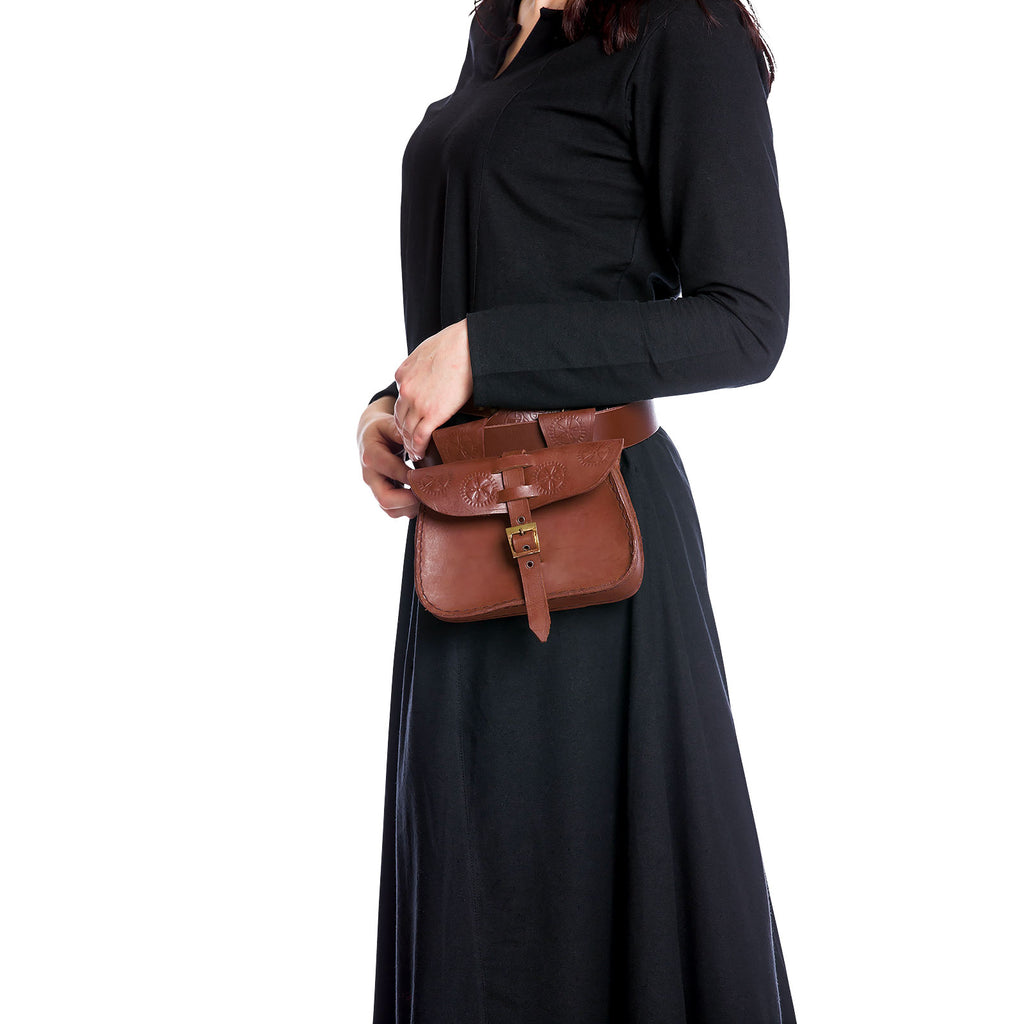 Product image Medieval Belt Pouch with Embossing Brown