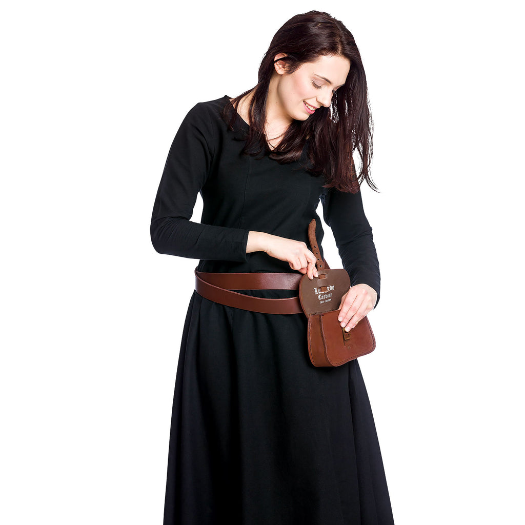 Product image Medieval Belt Pouch with Embossing Brown
