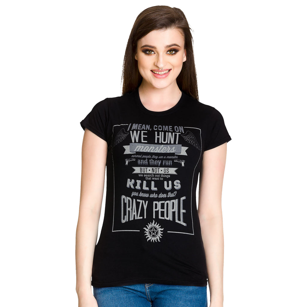 Product image Supernatural - Crazy People Girlie Shirt black