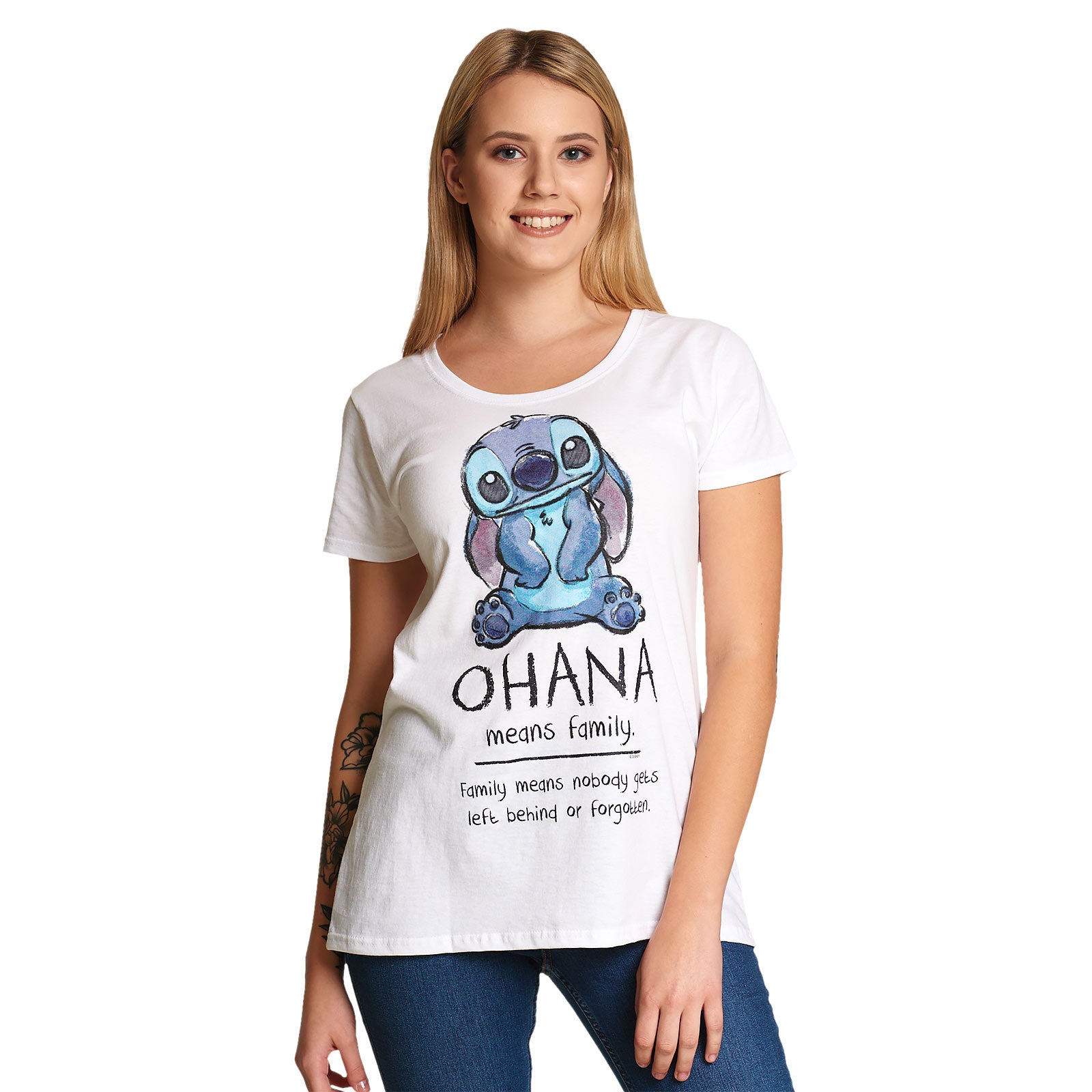 Product image Lilo & Stitch - Ohana Means Family Women's T-Shirt White